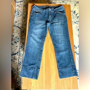 Bubblegum USA capri jeans sz 11/12, mid rise, cute patch, stretch, lightweight